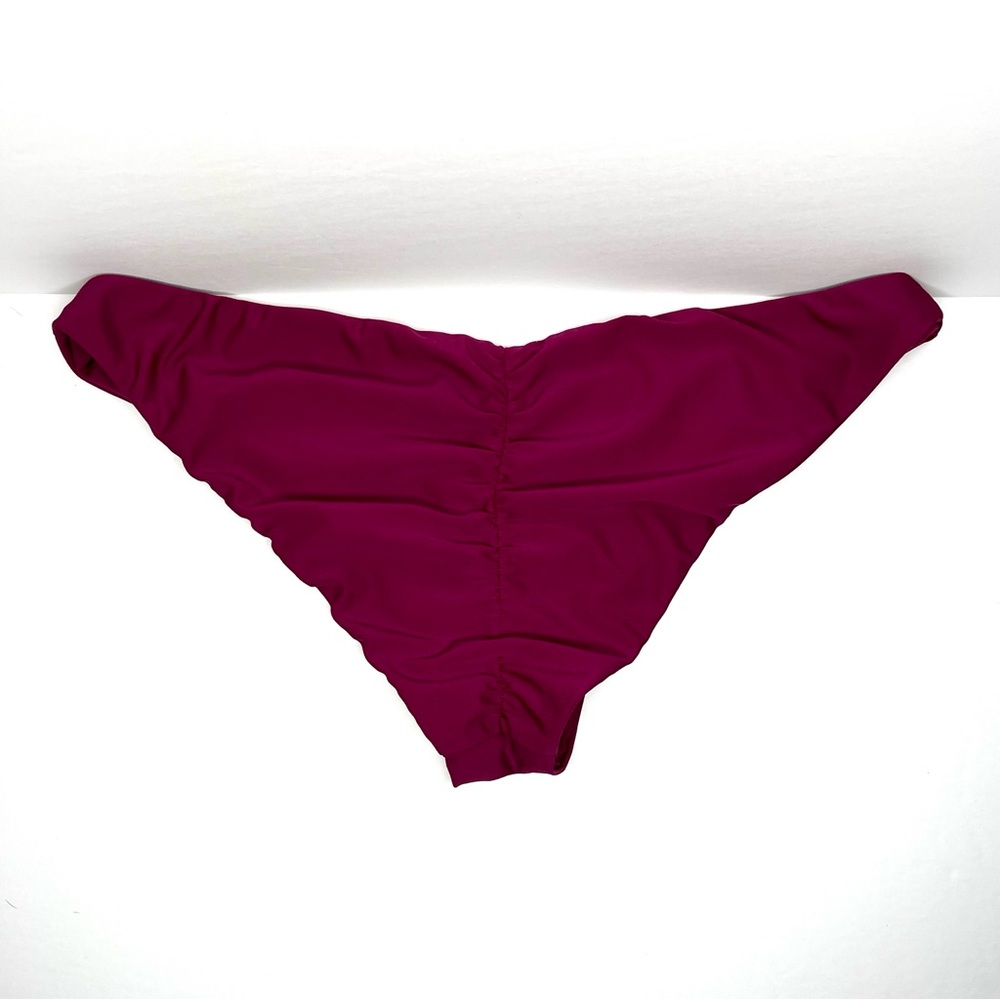 Free People Zinke Magenta Pink Katie Bottom Size L Hipster Solid Designer Surfer - Picture 4 of 10